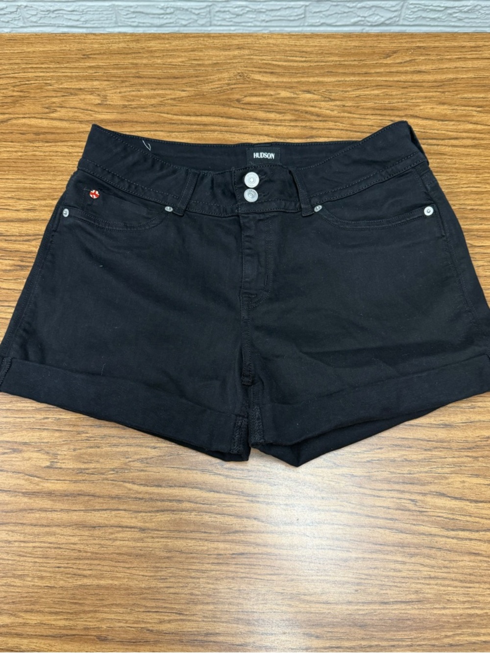 Hudson Jeans Women’s Ruby Short Black Cuffed Denim Shorts